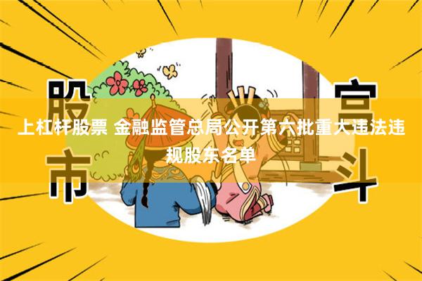 上杠杆股票 金融监管总局公开第六批重大违法违规股东名单