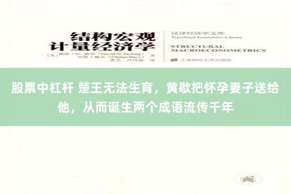 股票中杠杆 楚王无法生育，黄歇把怀孕妻子送给他，从而诞生两个成语流传千年