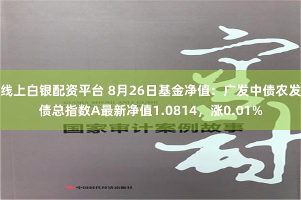 线上白银配资平台 8月26日基金净值：广发中债农发债总指数A最新净值1.0814，涨0.01%