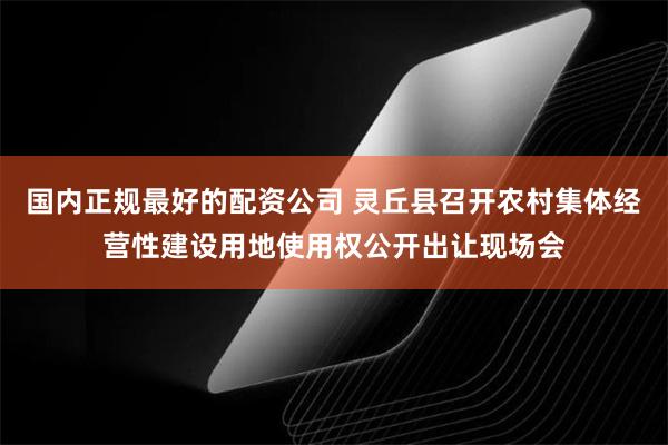 国内正规最好的配资公司 灵丘县召开农村集体经营性建设用地使用权公开出让现场会